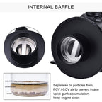 Universal Oil Catch Can Kit Reservoir Baffled Tank with Breather Filter Aluminum