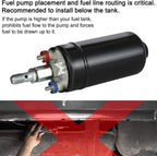 Universal External Fuel Pump 380LPH High Flow 0580254044 with Mounting Bracket