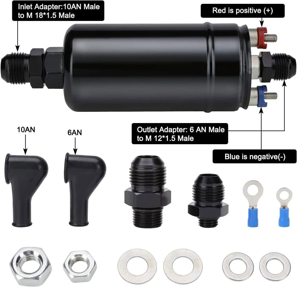 Universal External Fuel Pump 380LPH High Flow 0580254044 with Mounting Bracket