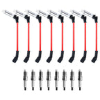 High Performance 8x Spark Plugs & 8x Wires Set for Chevy GMC 4.8L 5.3L 6.0L V8