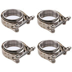 4X 2.5" inch V-Band Flange&Clamp Kit For Turbo Exhaust pipes Mild Steel