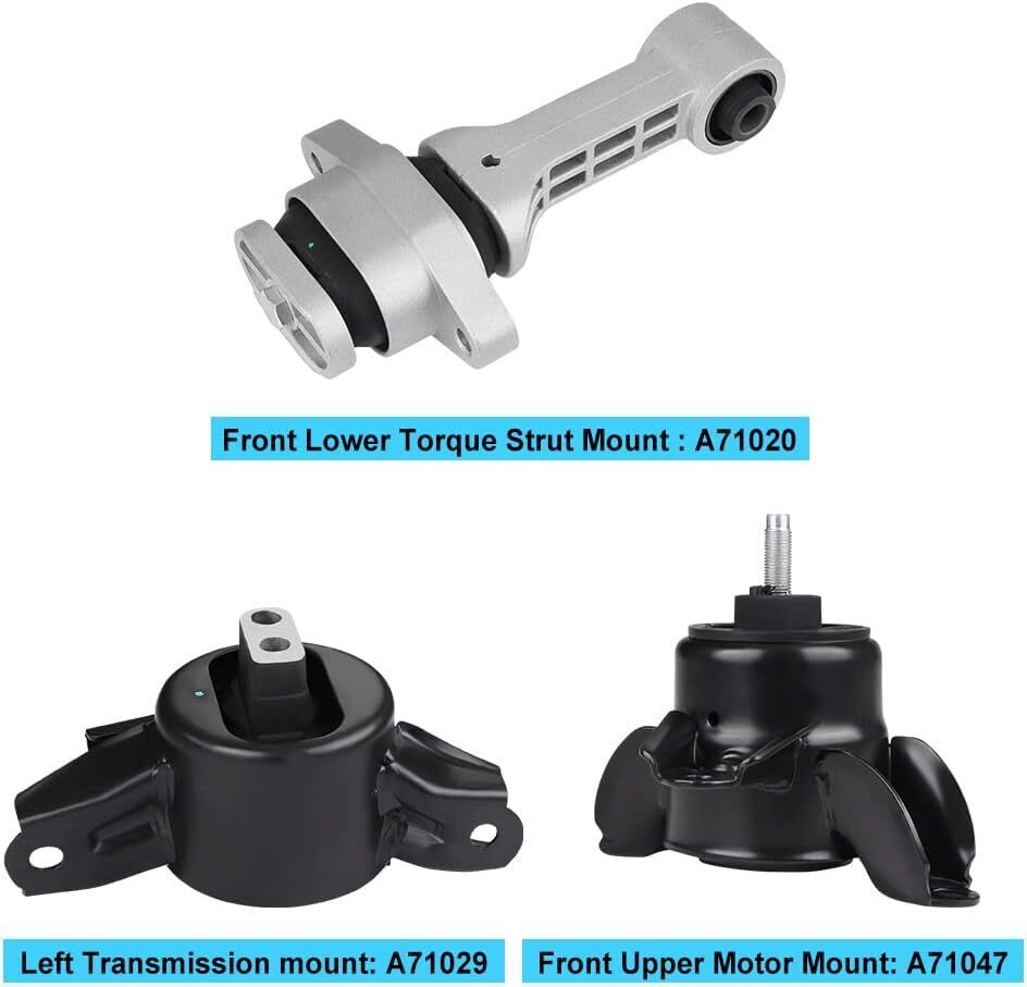 For Hyundai Accent Elantra Kia Forte Rio Automatic 3x Engine Motor & Trans Mount