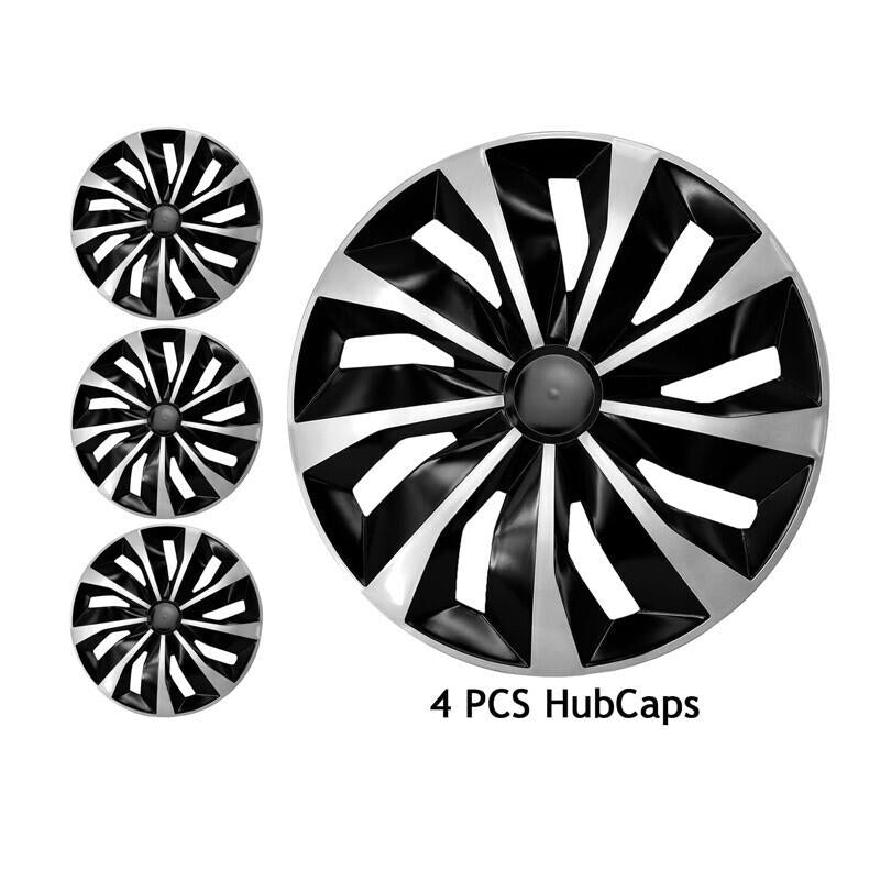 4X 16" Inch Wheel Covers Snap On Full Hub Caps Fit for R16 Tire & Steel Rim
