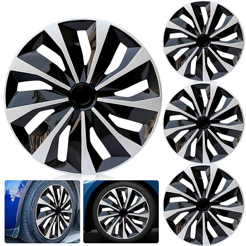 4X 16" Inch Wheel Covers Snap On Full Hub Caps Fit for R16 Tire & Steel Rim