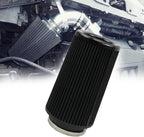4" Inlet Truck Filter Air Dry High Flow Clamp-On Round Cone Air Intake Kit