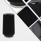 4" Inlet Truck Filter Air Dry High Flow Clamp-On Round Cone Air Intake Kit