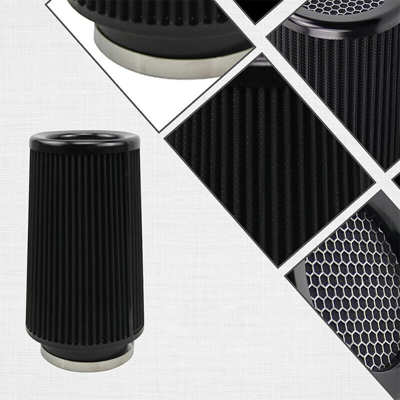 4" Inlet Truck Filter Air Dry High Flow Clamp-On Round Cone Air Intake Kit