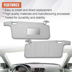 2pcs Interior Sun Visor Gray For 1996-2001 Honda Civic LHD CX DX EX EXR Sunvisor
