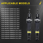 2PCS Rear Air Suspension Shock Struts For 2011-2021 Infiniti QX56 QX80 Armada