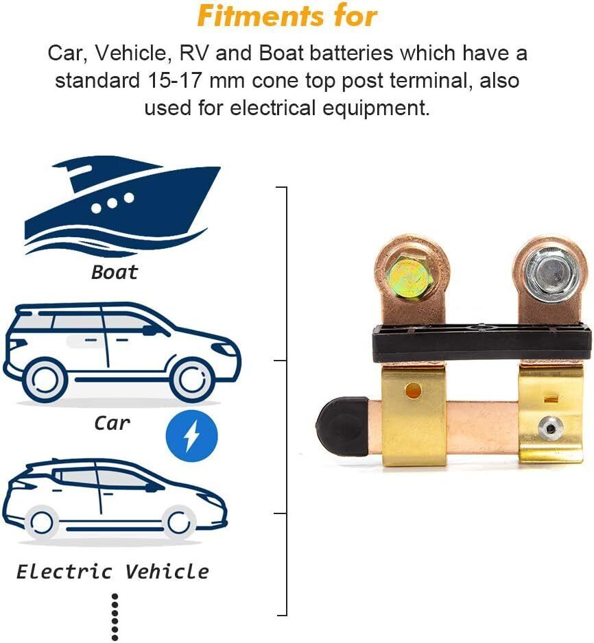 Battery Disconnect Switch Blade Side Post Terminal For car Shut Cut OFF Vehicle