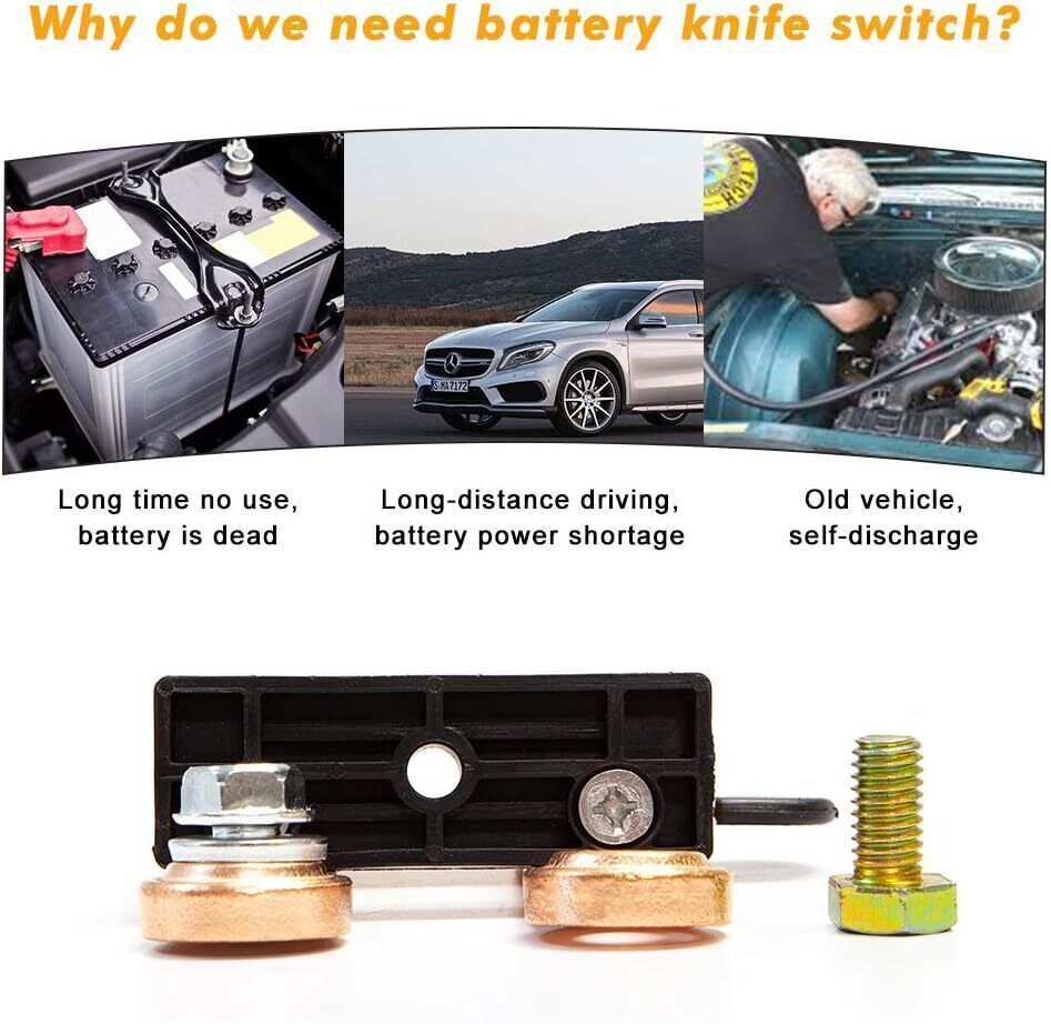 Battery Disconnect Switch Blade Side Post Terminal For car Shut Cut OFF Vehicle