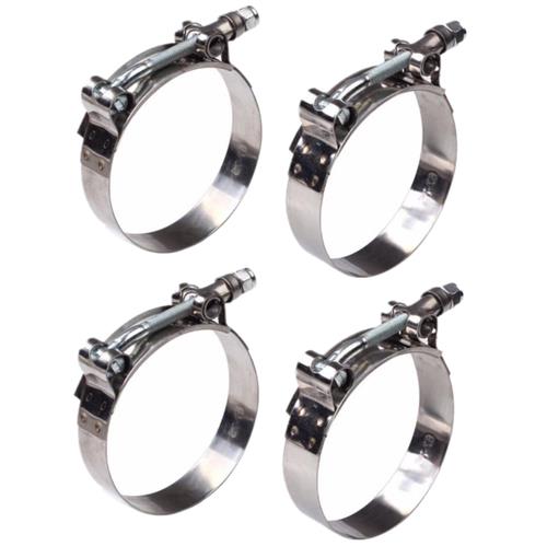 2" T-BOLT CLAMP SILICONE STAINLESS STEEL HOSE TURBO INTAKE INTERCOOLER 4PCS