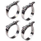 2" T-BOLT CLAMP SILICONE STAINLESS STEEL HOSE TURBO INTAKE INTERCOOLER 4PCS