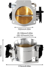 102mm Throttle Body +TPS IAC + Throttle Cable Bracket For LS1 LS2 LS3 LS6 Sliver