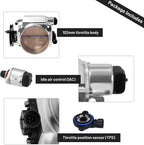 102mm Throttle Body +TPS IAC + Throttle Cable Bracket For LS1 LS2 LS3 LS6 Sliver