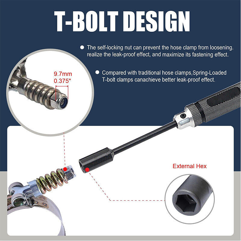 2 PCS 3.5" T-Bolt Hose Clamp Stainless Steel  95 - 103mm Turbo Intake Intercoole
