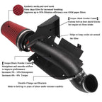 4" Cold Air Intake Kit With Filter For GMC Chevy Chevrolet 1500 2500 5.3L 6.0L