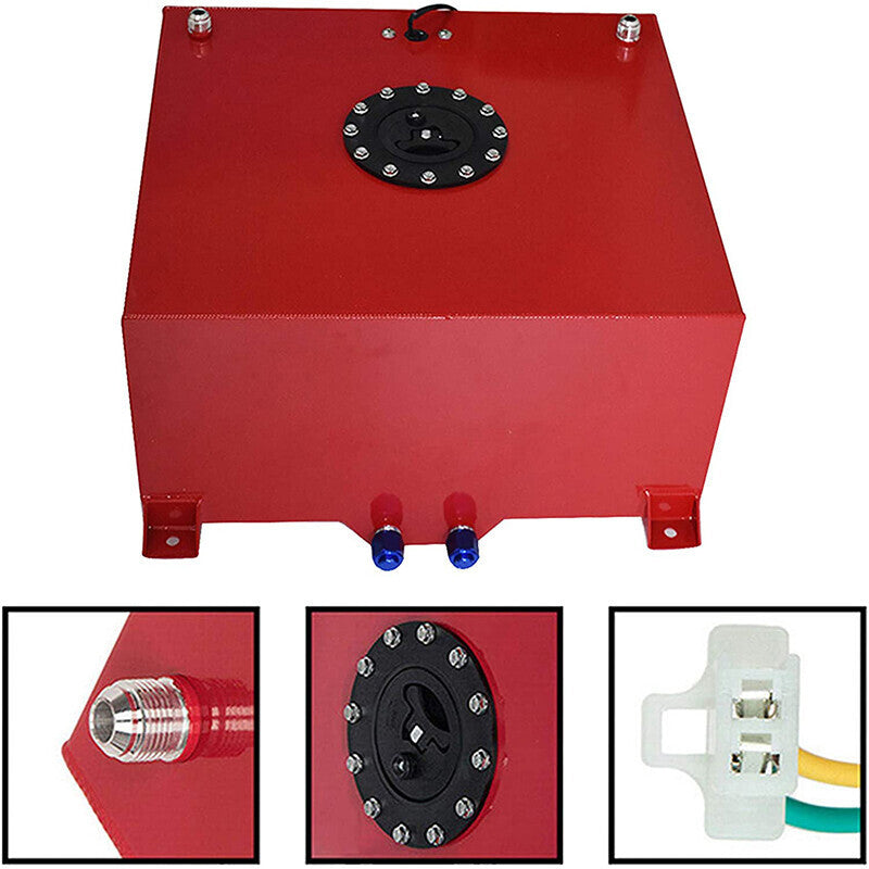 8 Gallon 30L Fuel Cell Gas Tank Aluminum Racing Street Drift with Level Sender