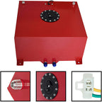 8 Gallon 30L Fuel Cell Gas Tank Aluminum Racing Street Drift with Level Sender