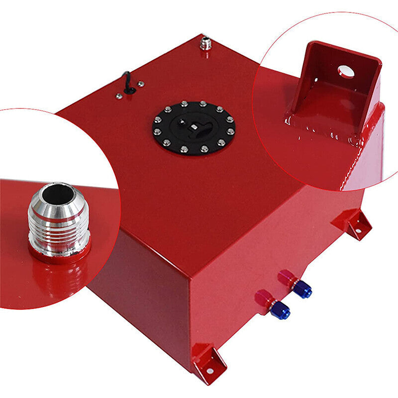 8 Gallon 30L Fuel Cell Gas Tank Aluminum Racing Street Drift with Level Sender