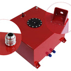8 Gallon 30L Fuel Cell Gas Tank Aluminum Racing Street Drift with Level Sender