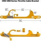Gold Throttle Cable Carb Bracket Carburetor 307 350 SBC For Holley 4150 4160 New