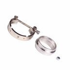 4PCS 3 Inch V Band Clamp Kit Male Female Flange Polished Steel Turbo Exhaust 3"