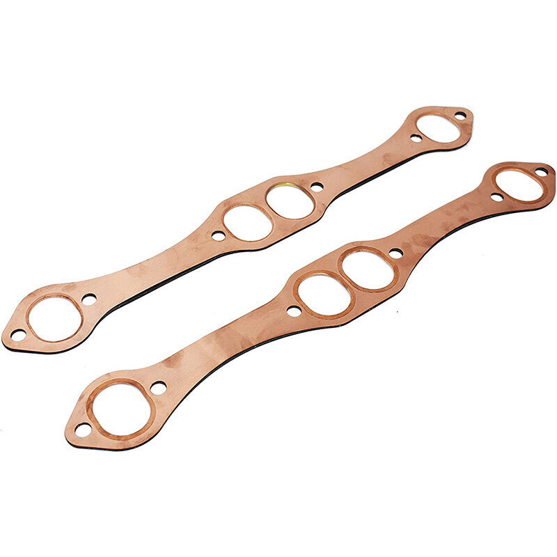 Oval Port Copper Header Exhaust Gaskets For Small Block SBC Chevrolet 262 267 28