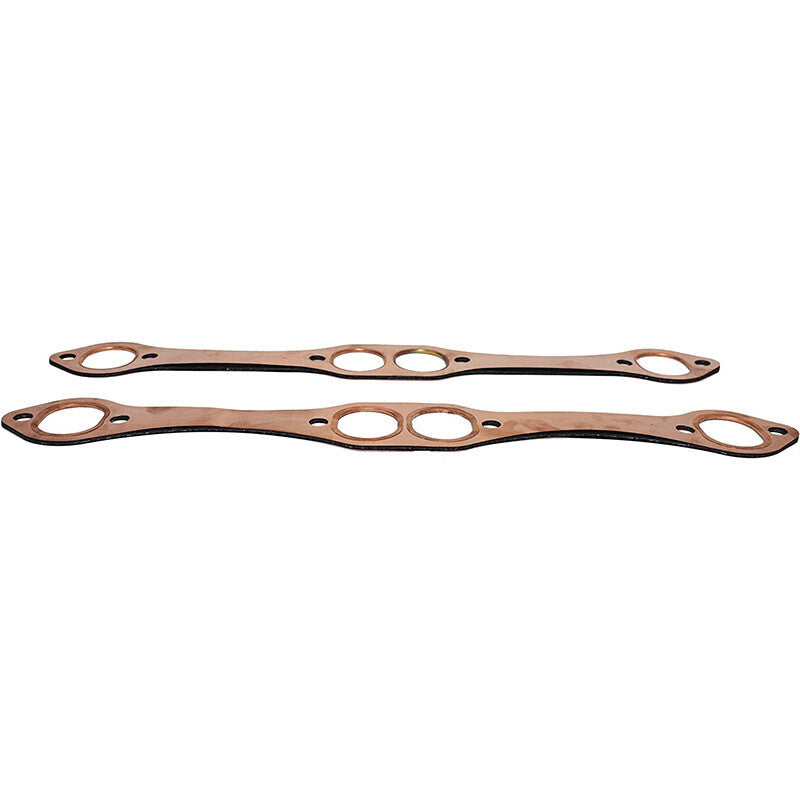 Oval Port Copper Header Exhaust Gaskets For Small Block SBC Chevrolet 262 267 28