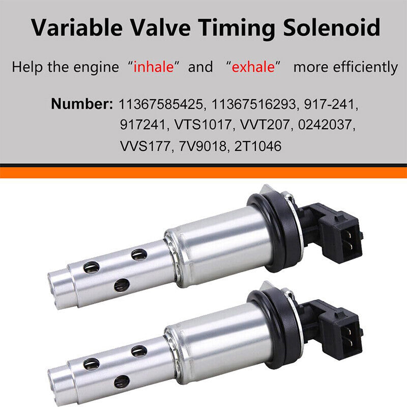 2PCS Variable Timing Solenoid Control Valve VVT For 2007-2013 BMW X5 3.0si NEW