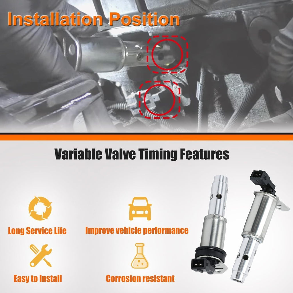2PCS Variable Timing Solenoid Control Valve VVT For 2007-2013 BMW X5 3.0si NEW