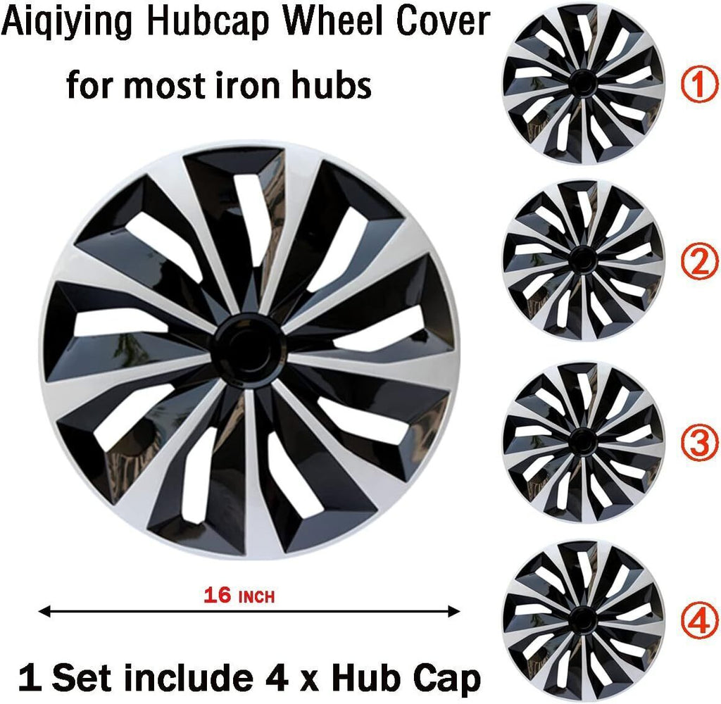 NEW 16" Set of 4 Snap On Full Hub Caps Wheel Covers for R16 Tire & Steel Rim US