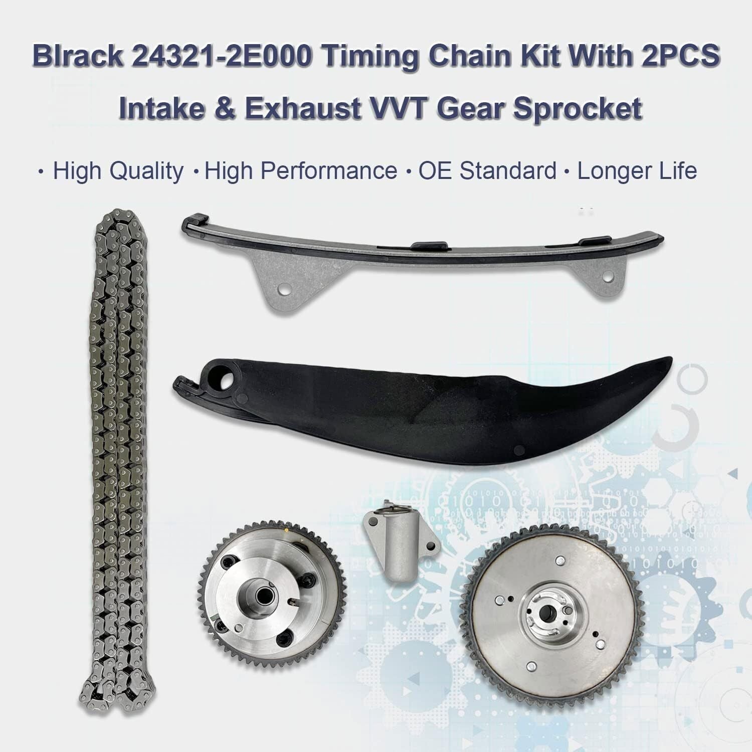 Timing Chain Kit w/ VVT Camshaft Gear for Hyundai Elantra Kona 2.0L 2017-2021