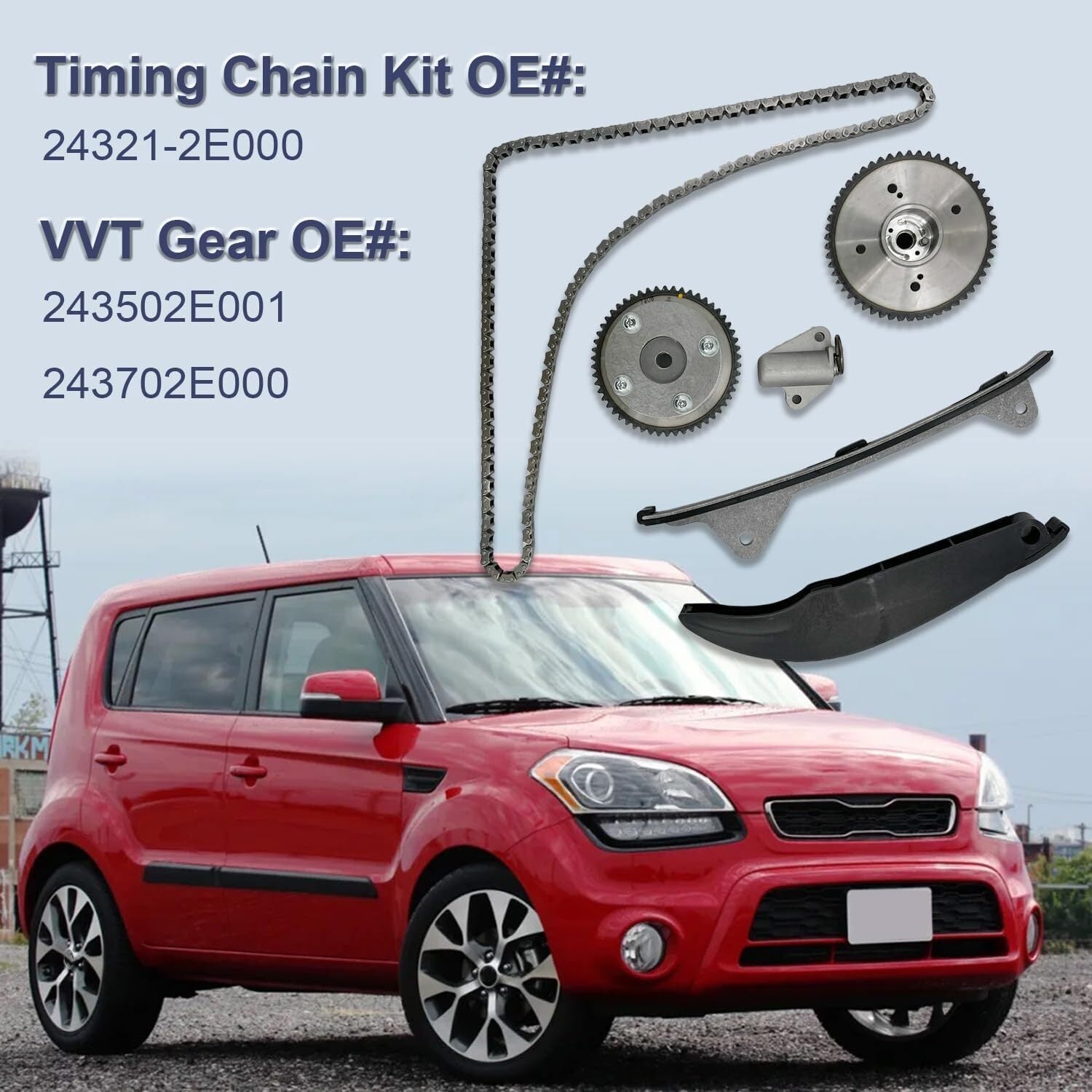 Timing Chain Kit w/ VVT Camshaft Gear for Hyundai Elantra Kona 2.0L 2017-2021