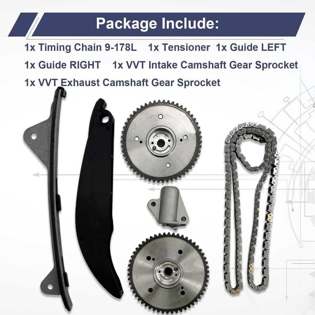 Timing Chain Kit w/ VVT Camshaft Gear for Hyundai Elantra Kona 2.0L 2017-2021