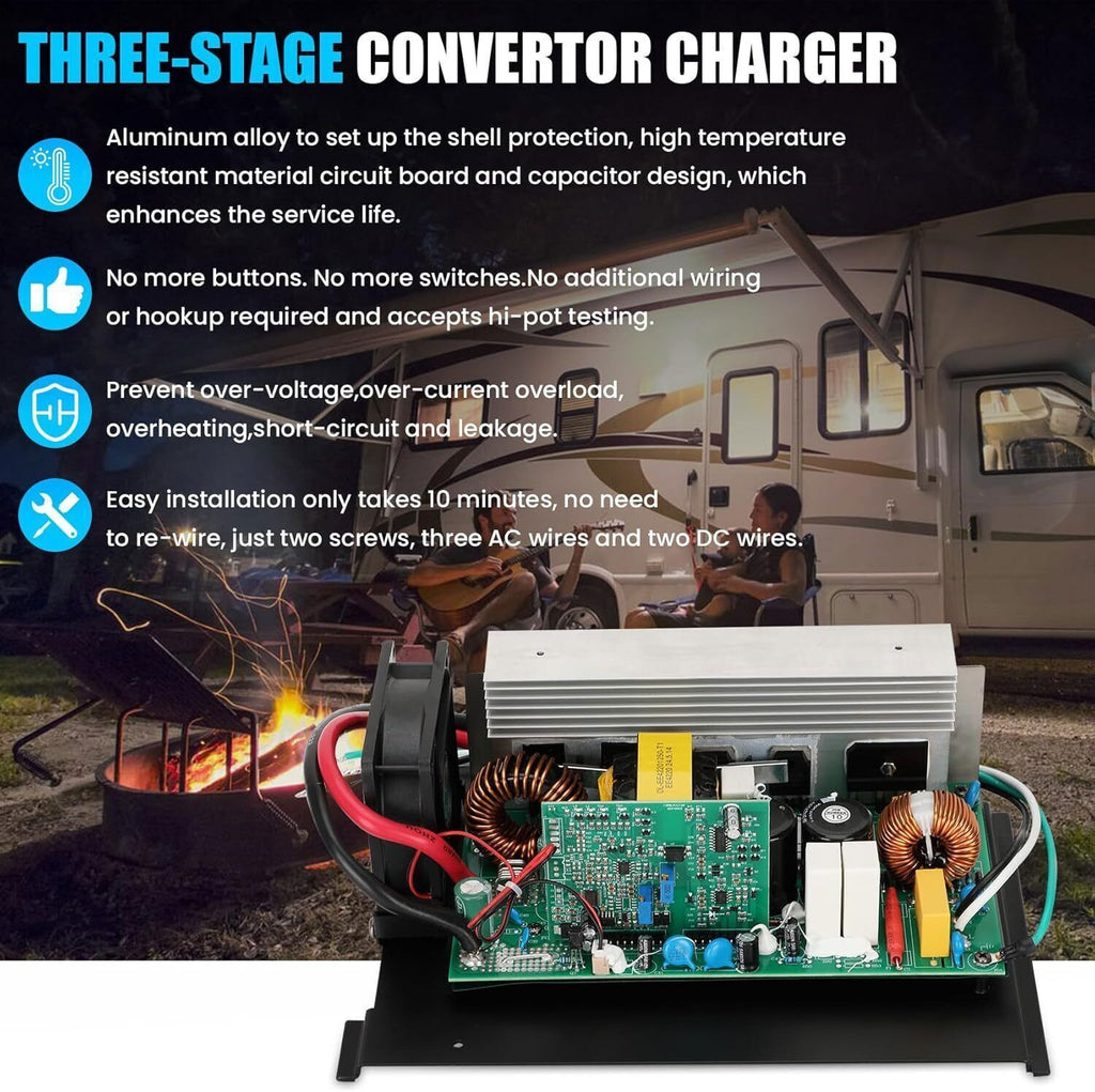 For RV WF-8955-AD-MBA 55Amp Converter 12VDC Main Board Assembly Replacement Unit