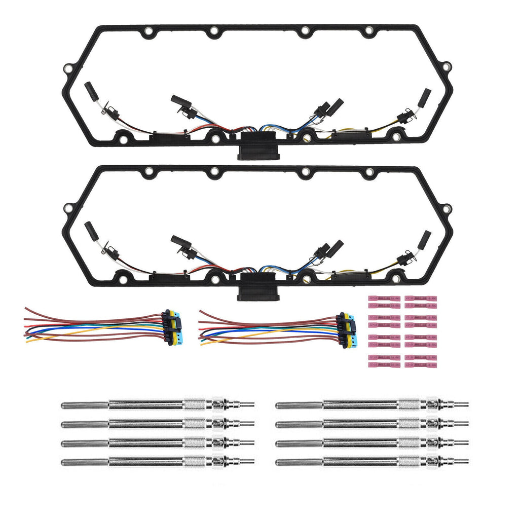 Diesel Valve Cover Gasket & Injector & Glow Plug Harness Kit for 98-03 Ford 7.3L