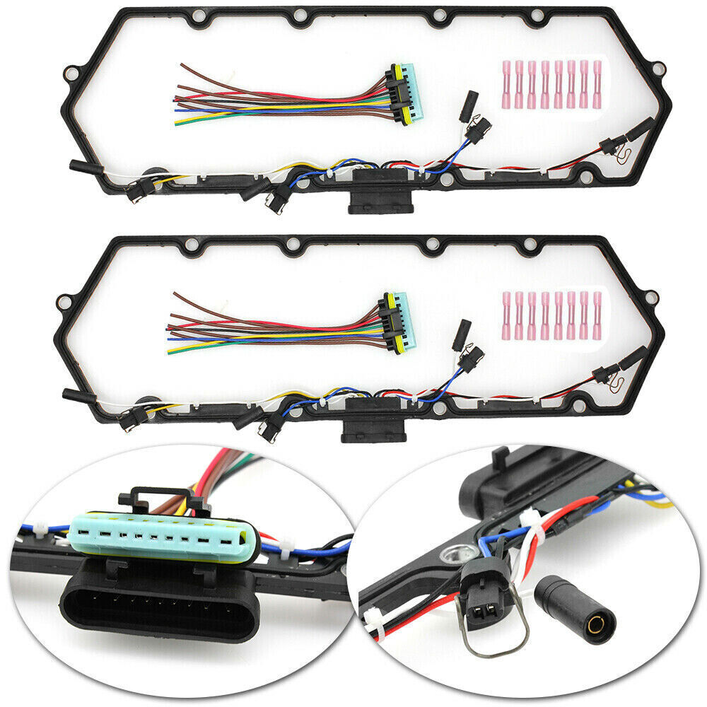 Diesel Valve Cover Gasket & Injector & Glow Plug Harness Kit for 98-03 Ford 7.3L