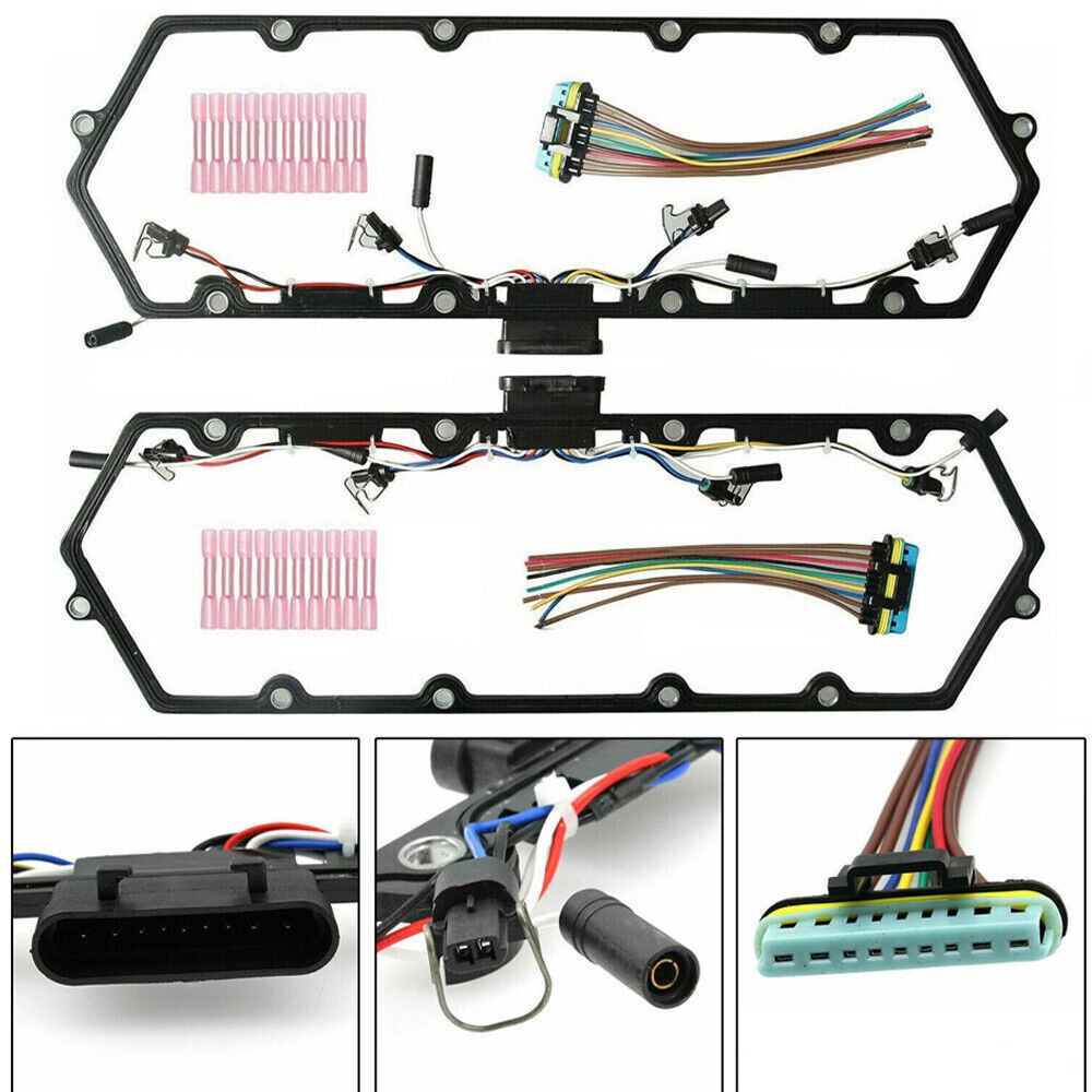 Diesel Valve Cover Gasket & Injector & Glow Plug Harness Kit for 98-03 Ford 7.3L