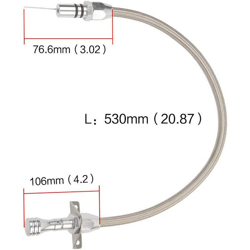 Flexible Stainless Transmission Dipstick Fit for Chevy TH-350/TH-400 Turbo SBC