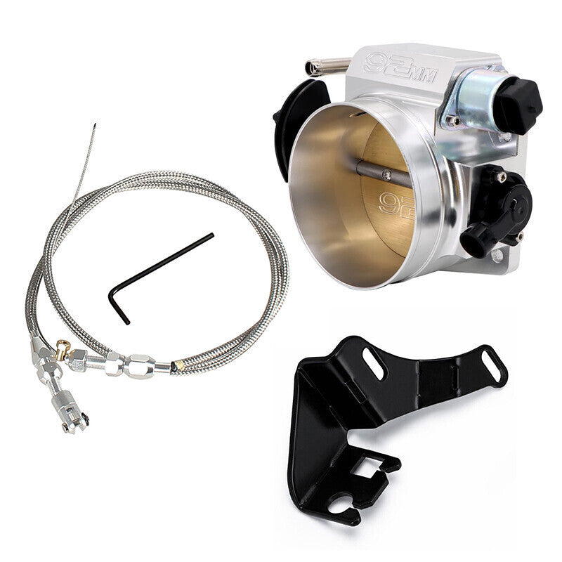 92MM Throttle body+TPS IAC+Cable Bracket For Chevy GM Gen III LSX LS LS1 LS2 LS7