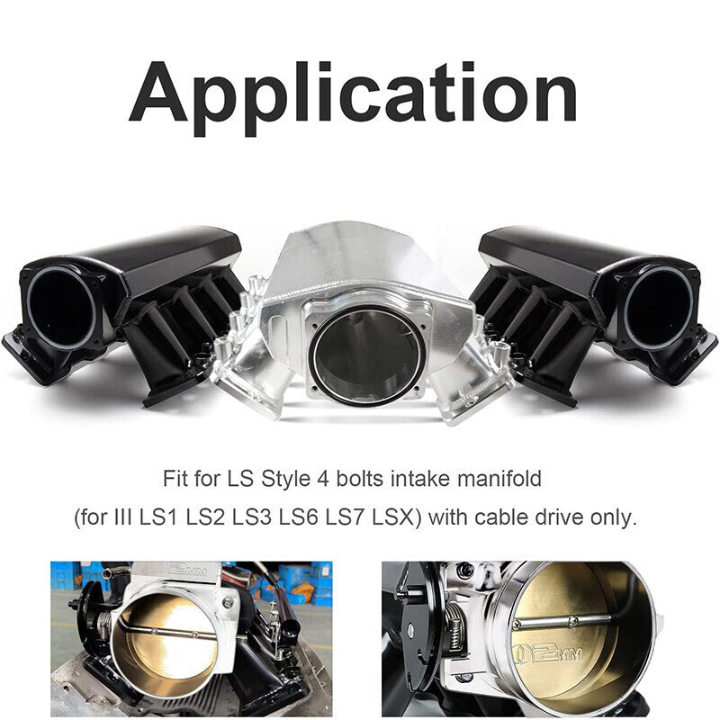 92MM Throttle body+TPS IAC+Cable Bracket For Chevy GM Gen III LSX LS LS1 LS2 LS7