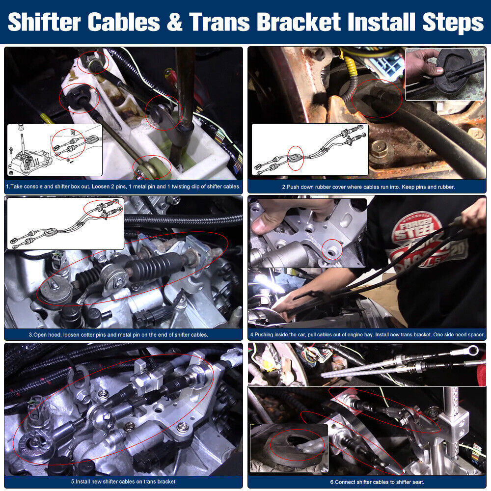 Fit For K24 K20 K Swap EG EK K-Series Civic CRX RSX Shifter Cables Trans Bracket