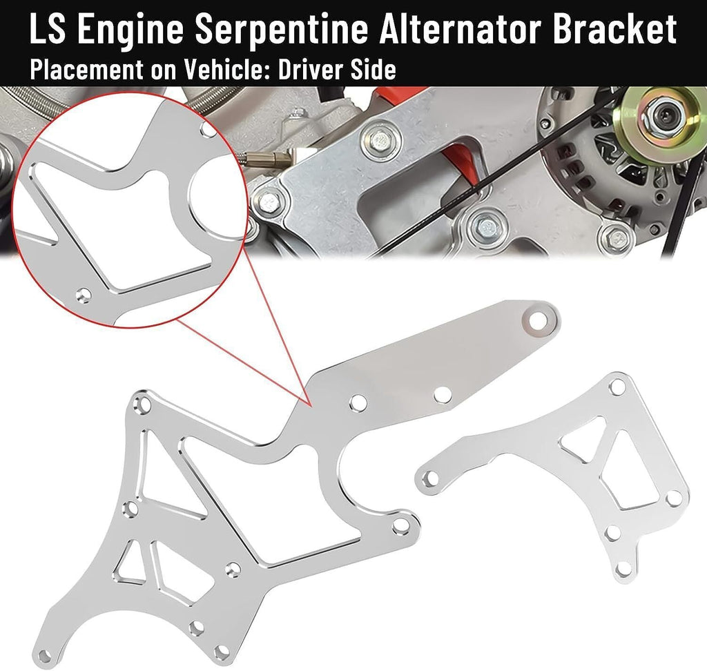 LS Engine Serpentine Alternator Bracket for Chevrolet LS1 LS2 LS3 LS6 LS7 Engine