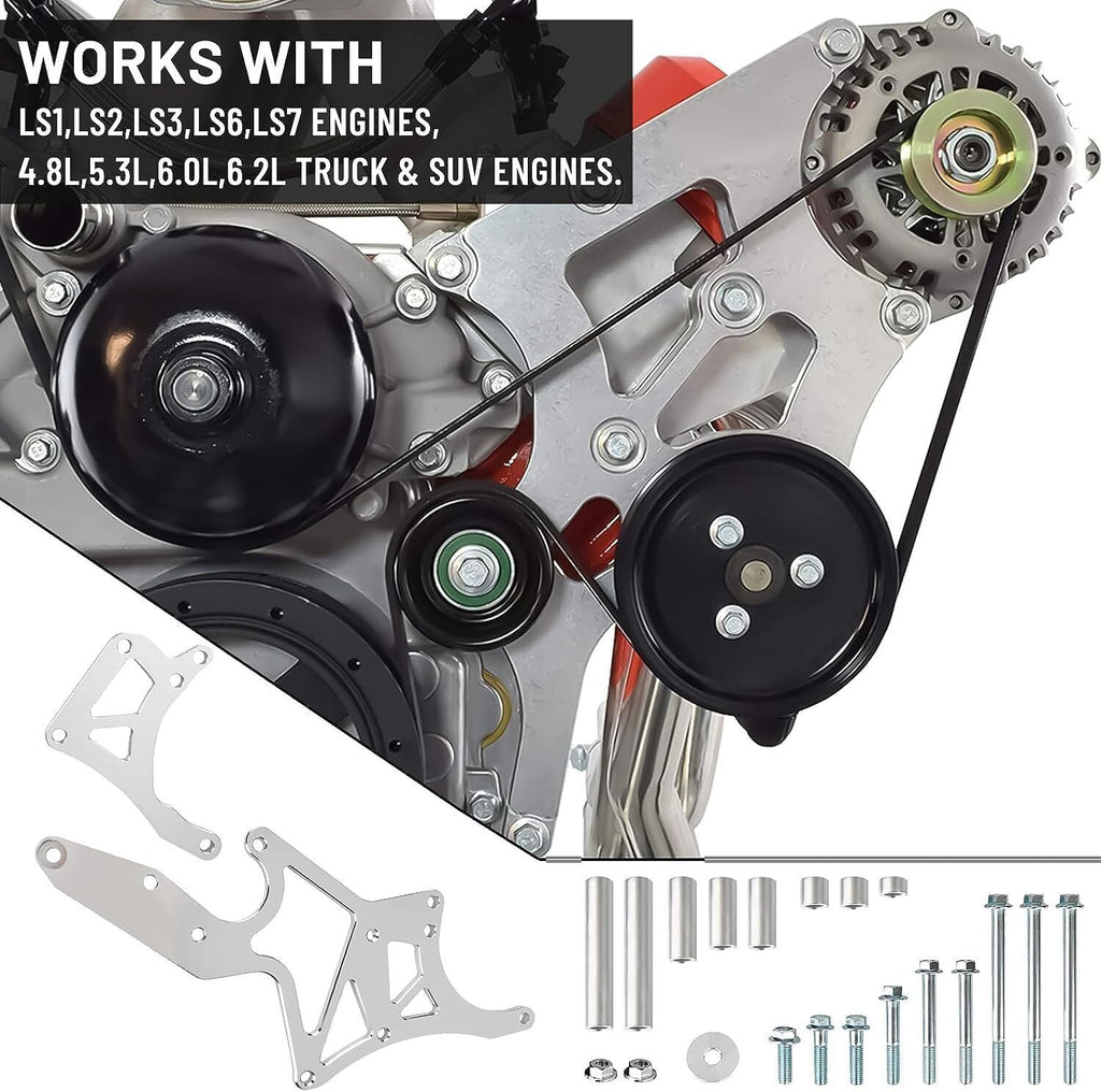 LS Engine Serpentine Alternator Bracket for Chevrolet LS1 LS2 LS3 LS6 LS7 Engine