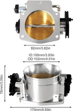 Aluminum 92mm Throttle Body& Adapter Plate for Chevy GM Gen III LS1 LS2 LS3 LS6