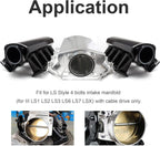 Aluminum 92mm Throttle Body& Adapter Plate for Chevy GM Gen III LS1 LS2 LS3 LS6