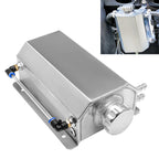 2L Universal Coolant Radiator Tank Aluminum Overflow Bottle Recovery With Cap