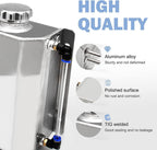 2L Universal Coolant Radiator Tank Aluminum Overflow Bottle Recovery With Cap
