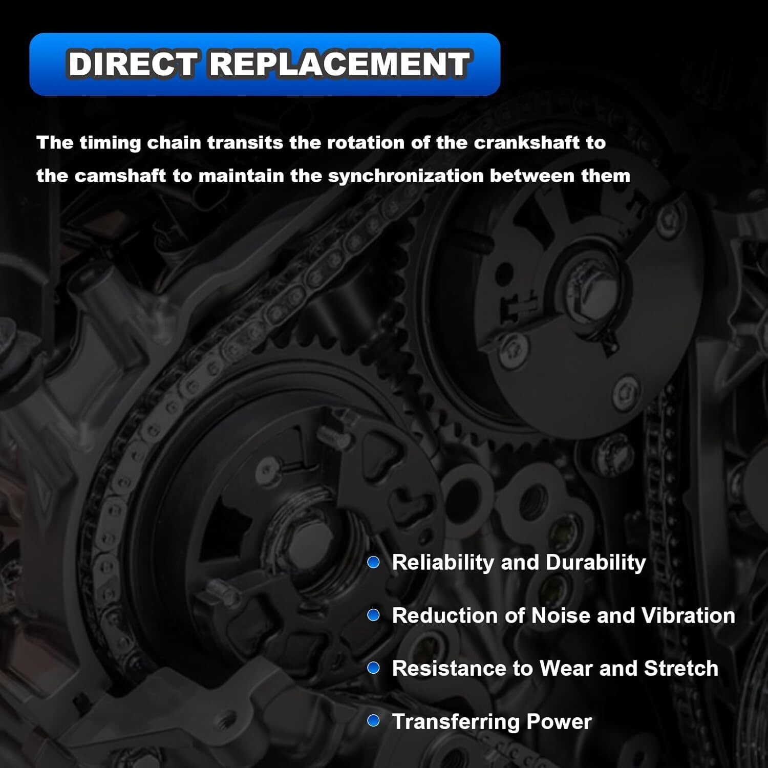 Timing Chain Kit for 08-13 Chevrolet Malibu 10-15 Equinox L4 2.4L 2.2L 2.0L DOHC